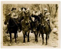 8h252 DEVIL'S BROTHER 8.25x10.25 still '33 Laurel & Hardy robbed by masked bandits on horseback!