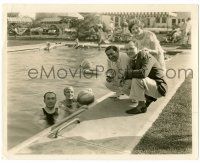 8h296 ERNST LUBITSCH 8x10.25 still '20s with Harry Warner & more at pool party at his estate!