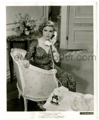 8h307 FIFTEEN MAIDEN LANE 8.25x10 still '36 seated close up of Claire Trevor holding telephone!