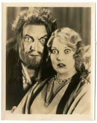 8h394 HAUNTED HOUSE 8x10.25 still '28 mad doctor Montagu Love & scared Thelma Todd, lost film!