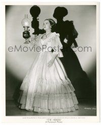 8h397 HEIRESS 8.25x10 still '49 full-length Olivia de Havilland holding oil lantern by Bud Fraker!