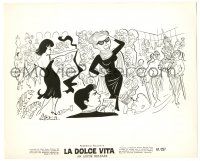 8h534 LA DOLCE VITA 8.25x10 still '61 Federico Fellini, cool cartoon art by Don G. Anderson!