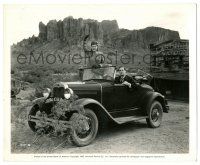 8h542 LADY IN A JAM candid 8.25x10 still '42 Irene Dunne & Patric Knowles in old Ford car in desert!