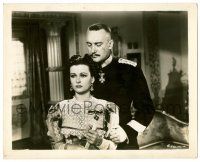 8h801 SON OF MONTE CRISTO 8x10 still '40 George Sanders in uniform standing behind Joan Bennett!