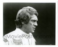 8h561 LE MANS 8.25x10.25 still '71 profile portrait of race car driver Steve McQueen in uniform!