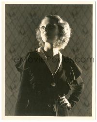 8h589 LORETTA YOUNG 8x10 still '33 standing portrait in shadows from Employees' Entrance!