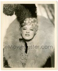 8h602 MAE WEST 8.25x10 key book still '37 close up with giant fur collar from Every Day's a Holiday!