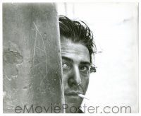 8h641 MIDNIGHT COWBOY 8.25x10 still '69 classic super close up of Dustin Hoffman smoking cigarette!