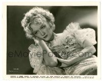 8h647 MIRIAM HOPKINS 8x10.25 still '37 seated close up wearing pretty dress & looking tired!