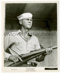 8h766 SAND PEBBLES 8.25x10 still '67 great close up of sailor Steve McQueen holding rifle!