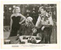 8h927 UNDER NEVADA SKIES 8x10.25 still '46 Roy Rogers & sexy Dale Evans stare at Gabby Hayes!