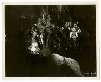 8h944 VIRGINIAN candid 8.25x10 still '29 Gary Cooper & many others being filmed at campfire!
