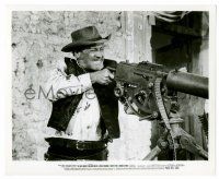 8h967 WILD BUNCH 8.25x10 still '69 great close up of William Holden w/machine gun, Sam Peckinpah!