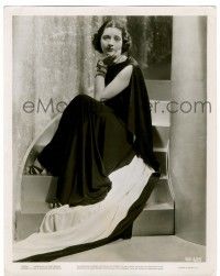 8h522 KAY FRANCIS 8x10.25 still '36 wearing black evening gown about to start The White Angel!