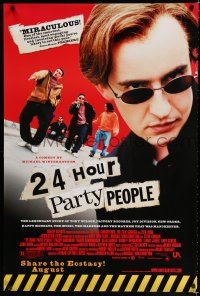 8j028 24 HOUR PARTY PEOPLE advance DS 1sh '02 Michael Winterbottom, Joy Division & New Order!