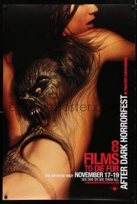 8j039 8 FILMS TO DIE FOR AFTER DARK HORROR FEST teaser DS 1sh '06 wild tattoo monster on woman!