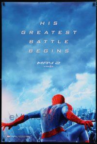 8j057 AMAZING SPIDER-MAN 2 teaser DS 1sh '14 Andrew Garfield, his greatest battle begins!