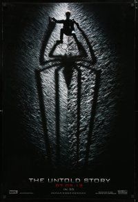 8j055 AMAZING SPIDER-MAN teaser DS 1sh '12 shadowy image of Andrew Garfield climbing wall!