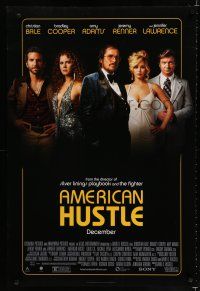 8j061 AMERICAN HUSTLE advance DS 1sh '13 Christian Bale, Cooper, Amy Adams, Jennifer Lawrence!
