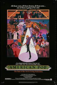 8j062 AMERICAN POP 1sh '81 cool rock & roll animation by Wilson McClean & Ralph Bakshi!