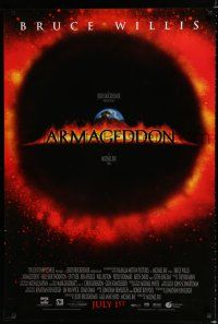 8j071 ARMAGEDDON advance DS 1sh '98 Bruce Willis, Ben Affleck, Billy Bob Thornton, Liv Tyler