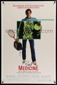 8j077 BAD MEDICINE 1sh '85 wacky x-ray of medical student Steve Guttenberg!