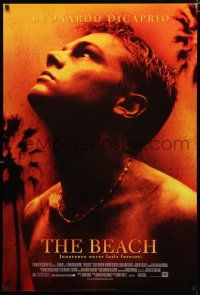 8j093 BEACH style A 1sh '00 directed by Danny Boyle, Leonardo DiCaprio stranded on island paradise!