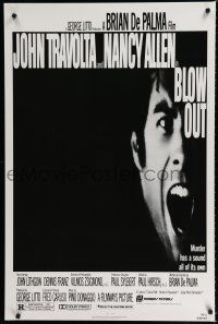 8j111 BLOW OUT 1sh '81 John Travolta, Brian De Palma, murder has a sound all of its own