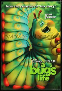 8j135 BUG'S LIFE DS 1sh '98 Walt Disney, Pixar CG cartoon, giant caterpillar!