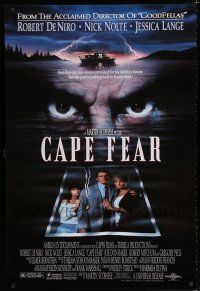 8j139 CAPE FEAR 1sh '91 Robert De Niro's eyes, Nick Nolte, Jessica Lange, Juliette Lewis