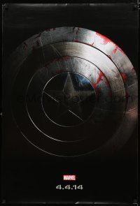8j143 CAPTAIN AMERICA: THE WINTER SOLDIER teaser DS 1sh '14 cool image of shield!
