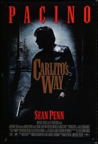 8j146 CARLITO'S WAY int'l DS 1sh '93 Al Pacino, Sean Penn, Penelope Ann Miller, Brian De Palma!