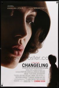 8j155 CHANGELING advance DS 1sh '08 extreme close-up of Angelina Jolie, Clint Eastwood directed!
