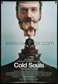 8j162 COLD SOULS DS 1sh '09 great wacky image of the many layers of Paul Giamatti!