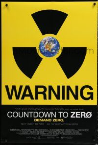 8j170 COUNTDOWN TO ZERO DS 1sh '10 Lucy Walker, a film about our nuclear threat!