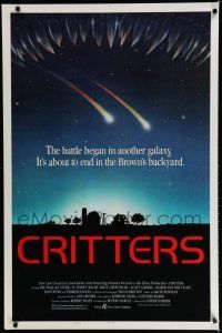 8j175 CRITTERS style B 1sh '86 the battle began in another galaxy and ends on Earth!