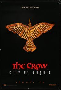 8j179 CROW: CITY OF ANGELS teaser DS 1sh '96 Tim Pope directed, cool image of the bones of a crow!