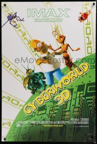 8j181 CYBERWORLD DS 1sh '00 Jenna Elfman, Woody Allen, Homer Simpson & Antz, IMAX 3-D!