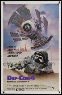 8j197 DEF-CON 4 1sh '84 really cool Obrero post-apocalyptic sci-fi artwork!