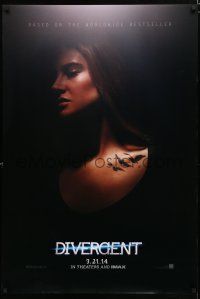 8j209 DIVERGENT teaser DS 1sh '14 cool image of sexy Shailene Woodley!