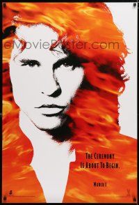 8j212 DOORS teaser DS 1sh '90 cool image of Val Kilmer as Jim Morrison, directed by Oliver Stone!