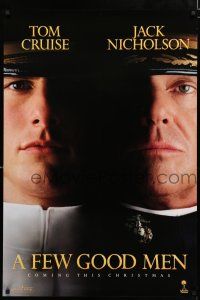 8j247 FEW GOOD MEN teaser 1sh '92 best close up of Tom Cruise & Jack Nicholson!