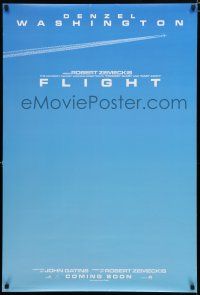 8j252 FLIGHT teaser DS 1sh '12 Denzel Washington, John Goodman, cool image of jet & contrail!