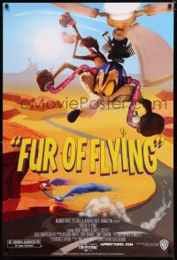 8j275 FUR OF FLYING heavy stock w/supplement 1sh '10 cool image of Road Runner & Wile E. Coyote!