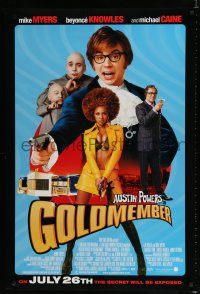 8j291 GOLDMEMBER advance DS 1sh '02 Mike Meyers as Austin Powers, Michael Caine, Beyonce Knowles!