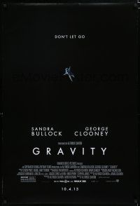 8j294 GRAVITY 10.4.13 style advance DS 1sh '13 Sandra Bullock, George Clooney, adrift in space!