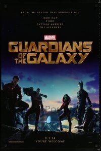 8j306 GUARDIANS OF THE GALAXY teaser DS 1sh '14 Marvel Comics sci-fi!