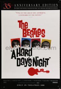 8j308 HARD DAY'S NIGHT 1sh R99 great image of The Beatles, rock & roll classic!