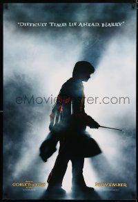 8j311 HARRY POTTER & THE GOBLET OF FIRE teaser 1sh '05 cool silhouette of Daniel Radcliffe!