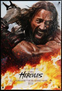 8j320 HERCULES July style teaser DS 1sh '14 cool image of Dwayne Johnson in the title role!